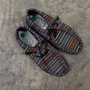 Hey Dude Colorful Striped Loafers